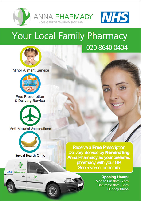 Pharmacy Leaflet Printing and Design