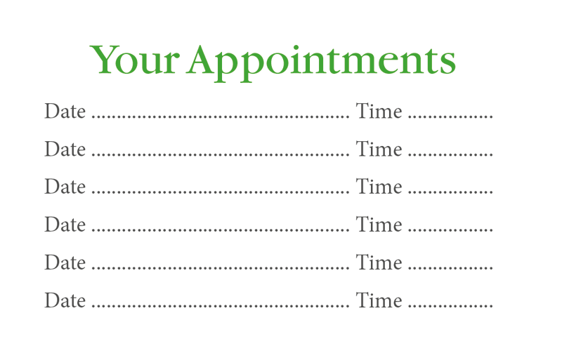 Pharmacy Appointment Business Cards