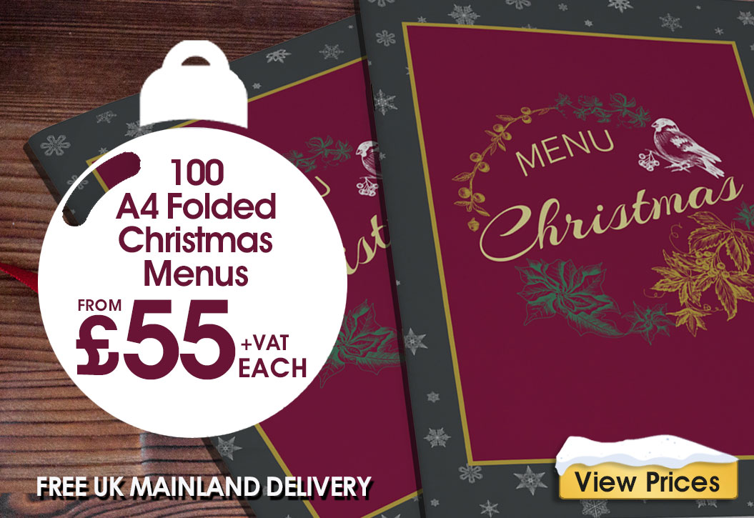 Christmas menu Printing