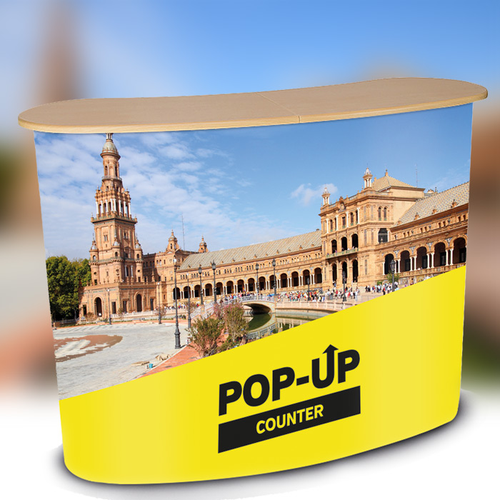 Pop-Up Exhibiton counter stand printing Lancaster