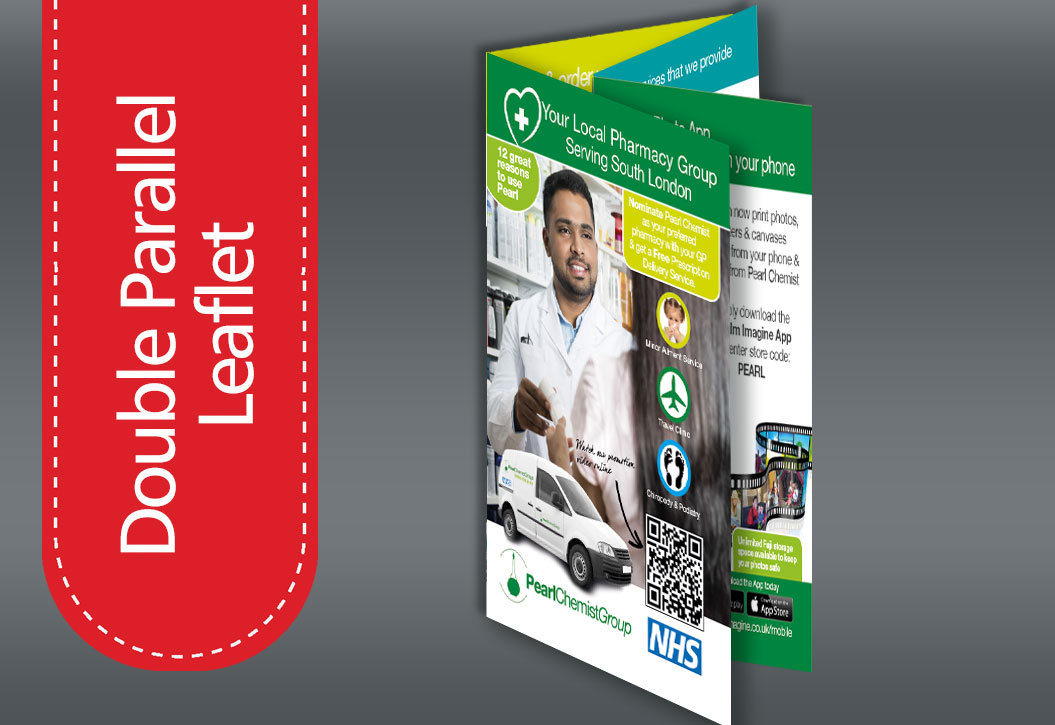 Double Parallel fold leaflet printing