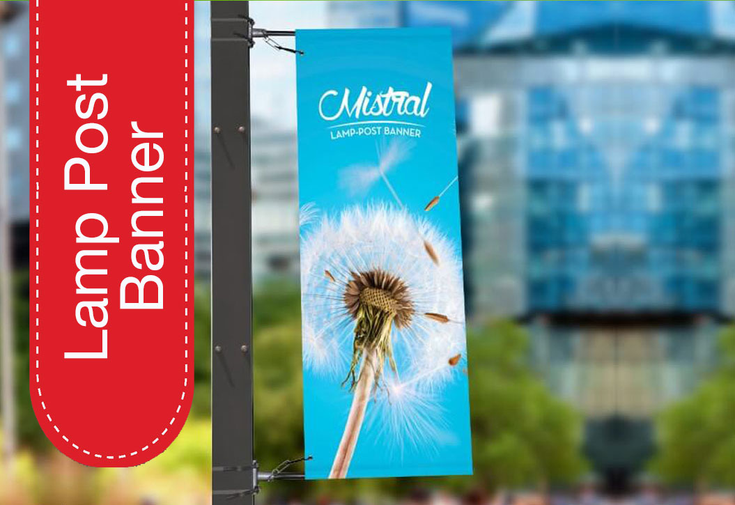 hotel Lamp Post Banner printing Derby