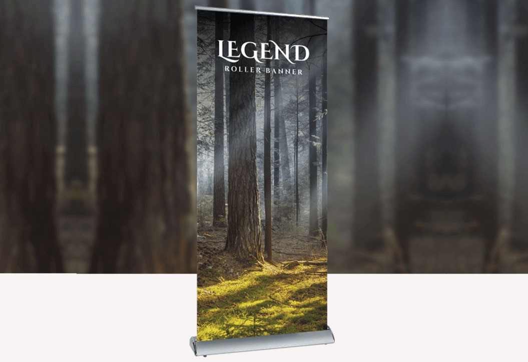 Legend roller banner and Pop Up Banner printing Canary Wharf