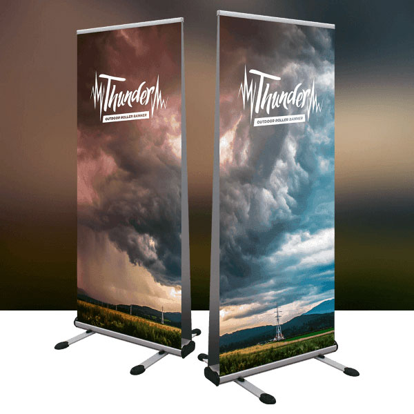 Roller Banner Thunder Outdoor and Pop Up Banner printing Bovey Tracey