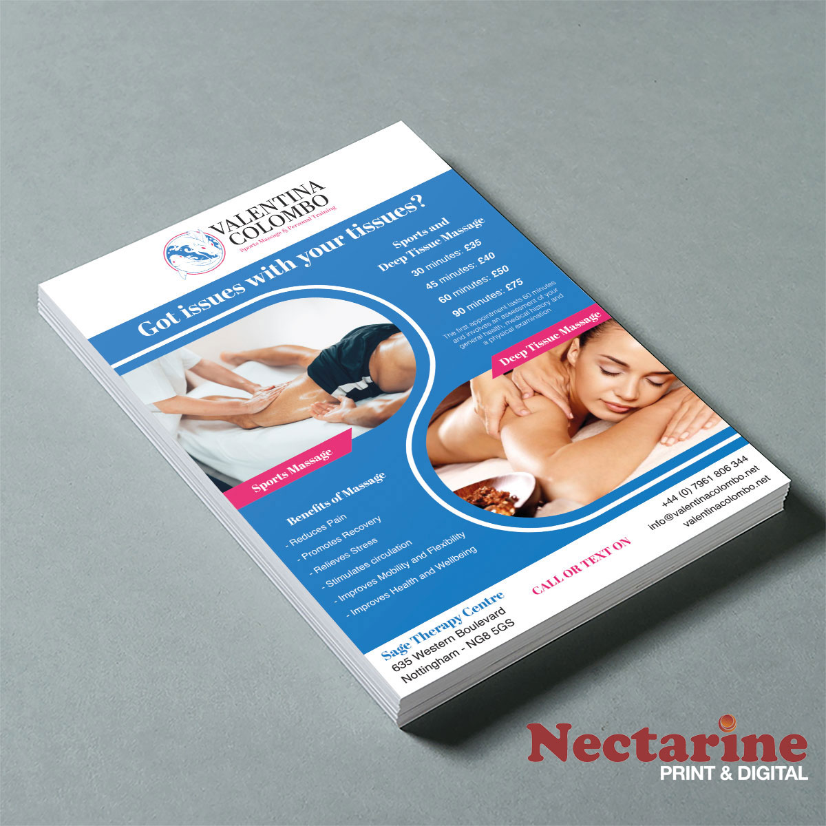 Massage leaflet Printing 