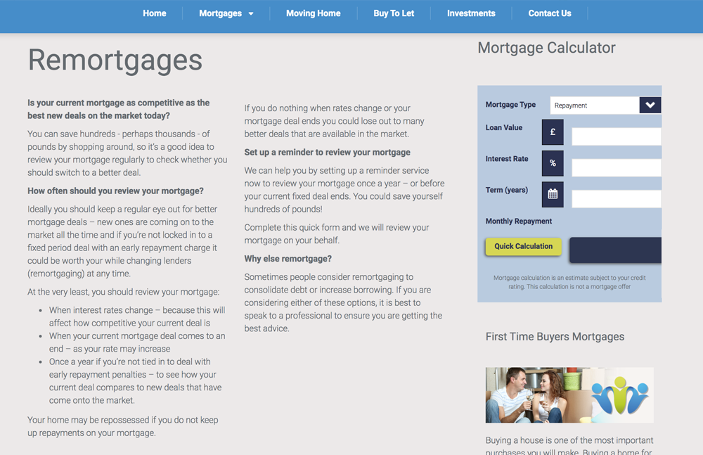 Mortgage Broker Website Developer
