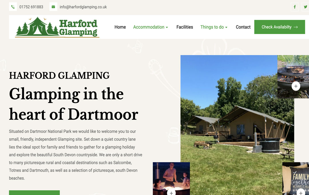 Glamping Website Design
