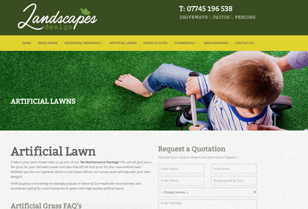 Landscaper Website Design