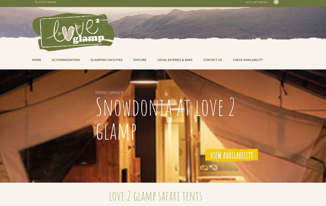 Camping & Glamping Website Design
