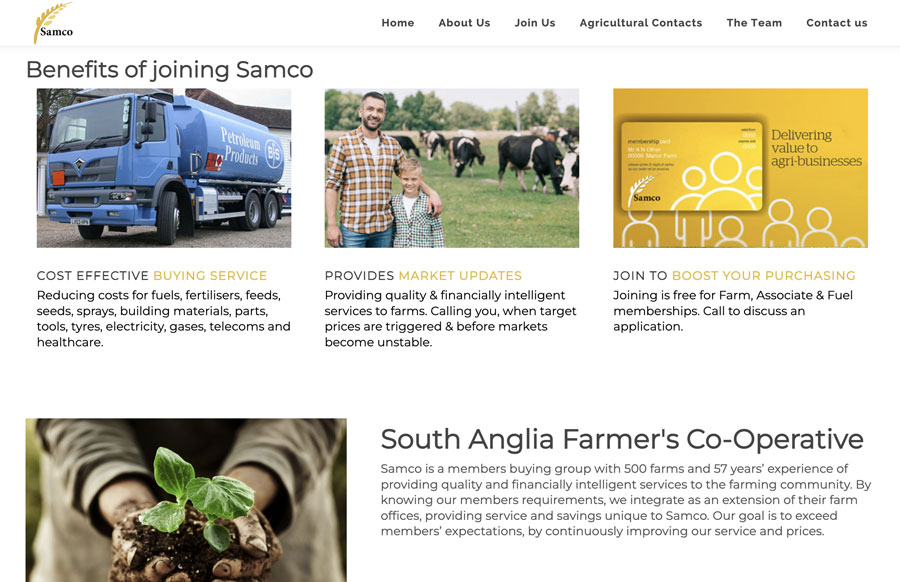 Farmer's Website Design
